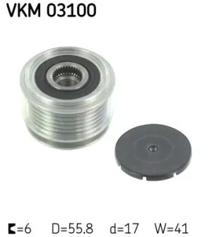 3.2 VR6, 1.8 T AUDI TT I Sprzęgło alternatora koło pasowe SKF