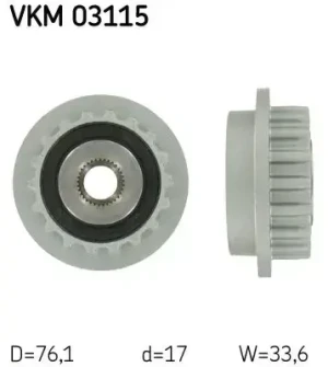 2.5 TDI VW TRANSPORTER T5 Sprzęgło alternatora koło pasowe SKF