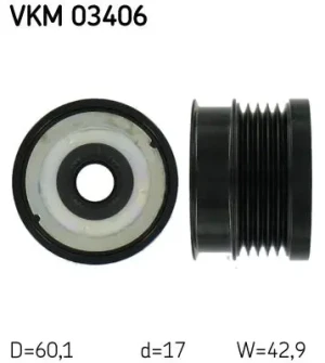 2.2 DGi, 2.0 16V, 2.2 16V OPEL VECTRA C Sprzęgło alternatora koło pasowe SKF