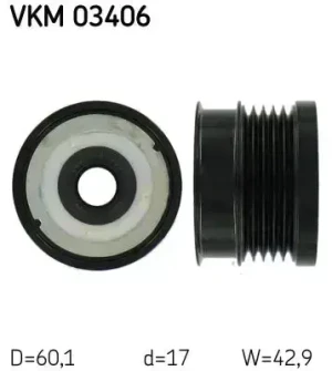 2.2 16V OPEL ASTRA G Sprzęgło alternatora koło pasowe SKF