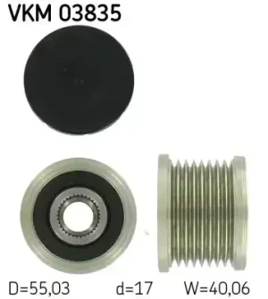 S 420, S 450 MERCEDES-BENZ KLASA S W221 Sprzęgło alternatora koło pasowe SKF