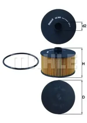 Filtr oleju RENAULT MEGANE III MAHLE