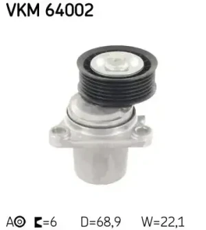 1.8 MZR, 2.0 MZR, 2.5 MZR MAZDA 6 Kombi (GH) Rolka napinacza paska klinowego SKF