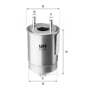 1.6 dCi, 1.5 dCi, 1.9 dCi, 2.0 dCi Filtr paliwa RENAULT MEGANE III UFI