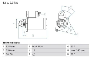 rozrusznik mercedes w211 0 986 023 000 BOSCH
