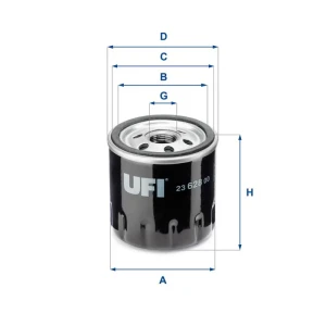 Filtr oleju z zaworem zwrotnym RENAULT SCENIC III UFI