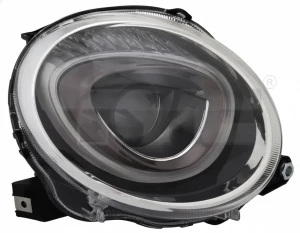 Reflektor lampa lewa z silnikiem elektrycznym FIAT 500 TYC
