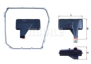 Filtr hydrauliczny skrzyni biegów AUDI A5 B8 MAHLE
