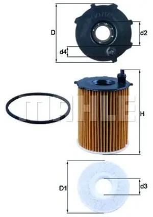 Filtr oleju PEUGEOT 206 MAHLE