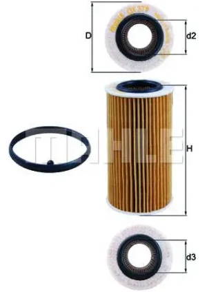 Filtr oleju AUDI A3 MAHLE