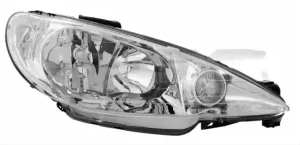 Reflektor lampa prawa PEUGEOT 206 CC TYC