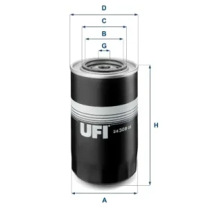 190-32, 190-36 T, 190-32 T, 240-36 P, 220-36 PT, 190-26 T, 190-26, 190-36 Filtr paliwa IVECO TURBOTECH UFI