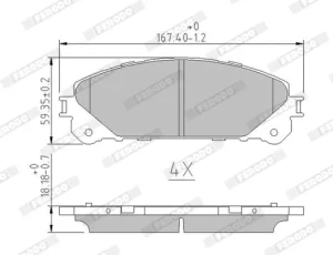 Klocki hamulcowe przód TOYOTA RAV 4 IV FERODO