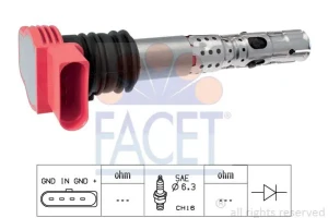2.0, 3.0 Cewka zapłonowa AUDI A6 C5 FACET