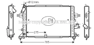 1.9 CDTI, 1.7 CDTI OPEL ZAFIRA B Chłodnica wody AVA QUALITY COOLING
