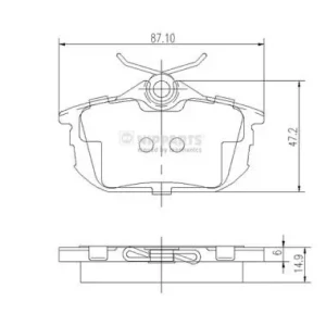 J3615012 NIPPARTS Klocki hamulcowe tył