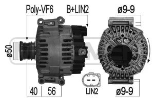 C 250, C 220 MERCEDES-BENZ KLASA C C204 Alternator