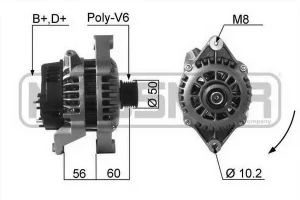 1.6 i, 1.8 i, 2.0 i OPEL VECTRA B Alternator