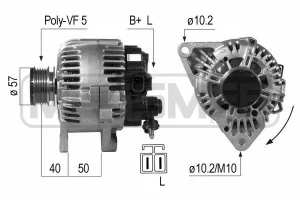 1.5 CRDi, 1.6, 1.8 HYUNDAI MATRIX Alternator