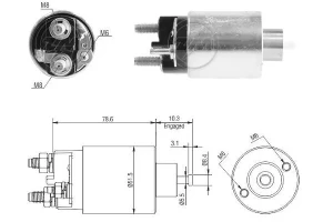 1.8, 2.0 F, 2.0 VOLVO S40 2 Automat włącznik elektromagnetyczny rozrusznika ERA