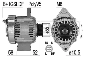1.0 LPG, 1.0 SUZUKI ALTO VII Alternator