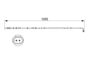 1 987 473 506 BOSCH Czujnik zużycia klocków przód
