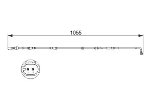 1 987 473 507 BOSCH Czujnik zużycia klocków tył