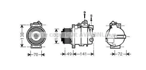CLK 55, CLK 200, CLK 320, CLK 430, CLK 230 MERCEDES-BENZ CLK A208 Kompresor sprężarka klimatyzacji AVA QUALITY COOLING