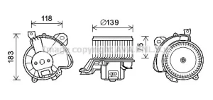Dmuchawa wentylator nawiewu FIAT PUNTO III AVA QUALITY COOLING