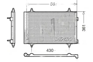 skraplacz klimatyzacji peugeot 308 DCN07008 DENSO