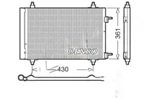skraplacz klimatyzacji peugeot 307 DCN07019 DENSO