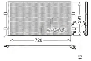2.4 TDCi, 3.2 TDCi, 2.3 16V, 2.2 TDCi Skraplacz chłodnica klimatyzacji FORD TRANSIT DENSO