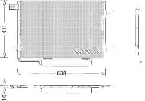 DCN17004 DENSO Skraplacz chłodnica klimatyzacji z osuszaczem
