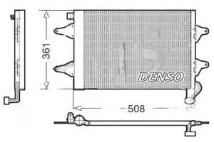 1.4 TDI, 1.2, 1.4 Skraplacz chłodnica klimatyzacji z osuszaczem VW FOX DENSO