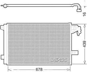 2.0 TDI, 2.0 Skraplacz chłodnica klimatyzacji z osuszaczem VW TRANSPORTER T5 DENSO
