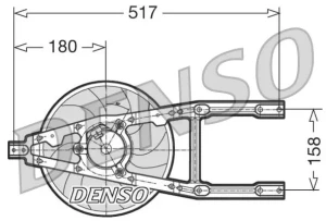 DER09012 DENSO Wentylator chłodnicy 100w