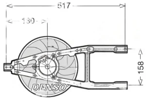 DER09012 DENSO Wentylator chłodnicy 100w
