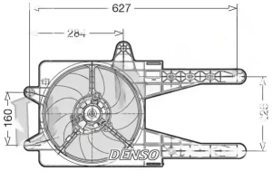 DER09013 DENSO Wentylator chłodnicy 100w