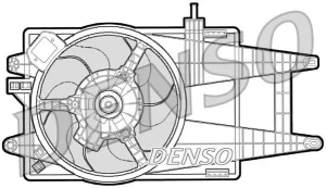 Wentylator chłodnicy FIAT IDEA 1.2 16V, 1.4 16V DENSO