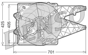 Wentylator chłodnicy FIAT DOBLO 2.0 D, 1.6 D, 1.4, 1.3 D DENSO