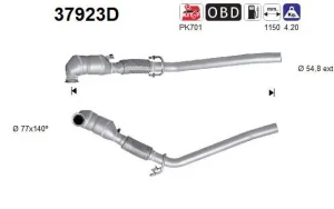 2.0 TDI, 1.9 TDI Katalizator VW GOLF 5 AS
