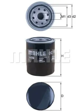 Filtr oleju z zaworem zwrotnym VOLVO 760 MAHLE