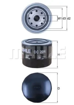 Filtr oleju z zaworem zwrotnym VOLVO 850 MAHLE