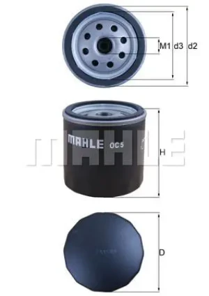 Filtr oleju z zaworem zwrotnym TALBOT SOLARA MAHLE