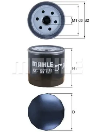 Filtr oleju SKODA OCTAVIA III MAHLE
