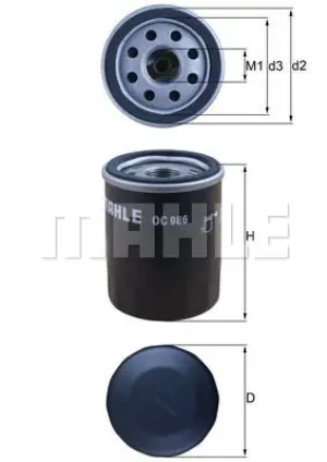 Filtr oleju z zaworem zwrotnym LANCIA MUSA MAHLE
