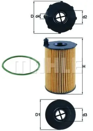 Filtr oleju AUDI A4 B8 MAHLE