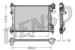 1.4 FIAT DOBLO Chłodnica wody DENSO