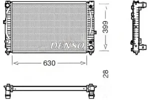 2.5 TDI, 2.8, S4, 2.4, 2.6, 1.8, RS4 AUDI A4 B5 Chłodnica wody DENSO