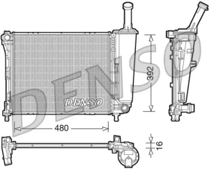 1.2 LPG, 1.2 FIAT PANDA Chłodnica wody DENSO